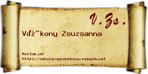 Vékony Zsuzsanna névjegykártya